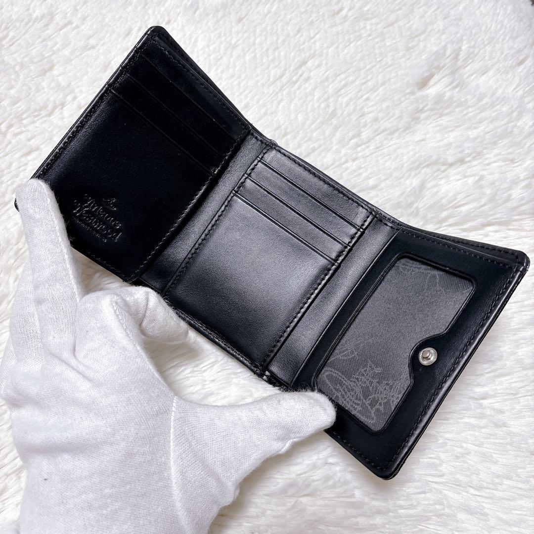 ♡希少♡ヴィヴィアンウエストウッド ディアマンテ ハート がま口 三つ折り財布