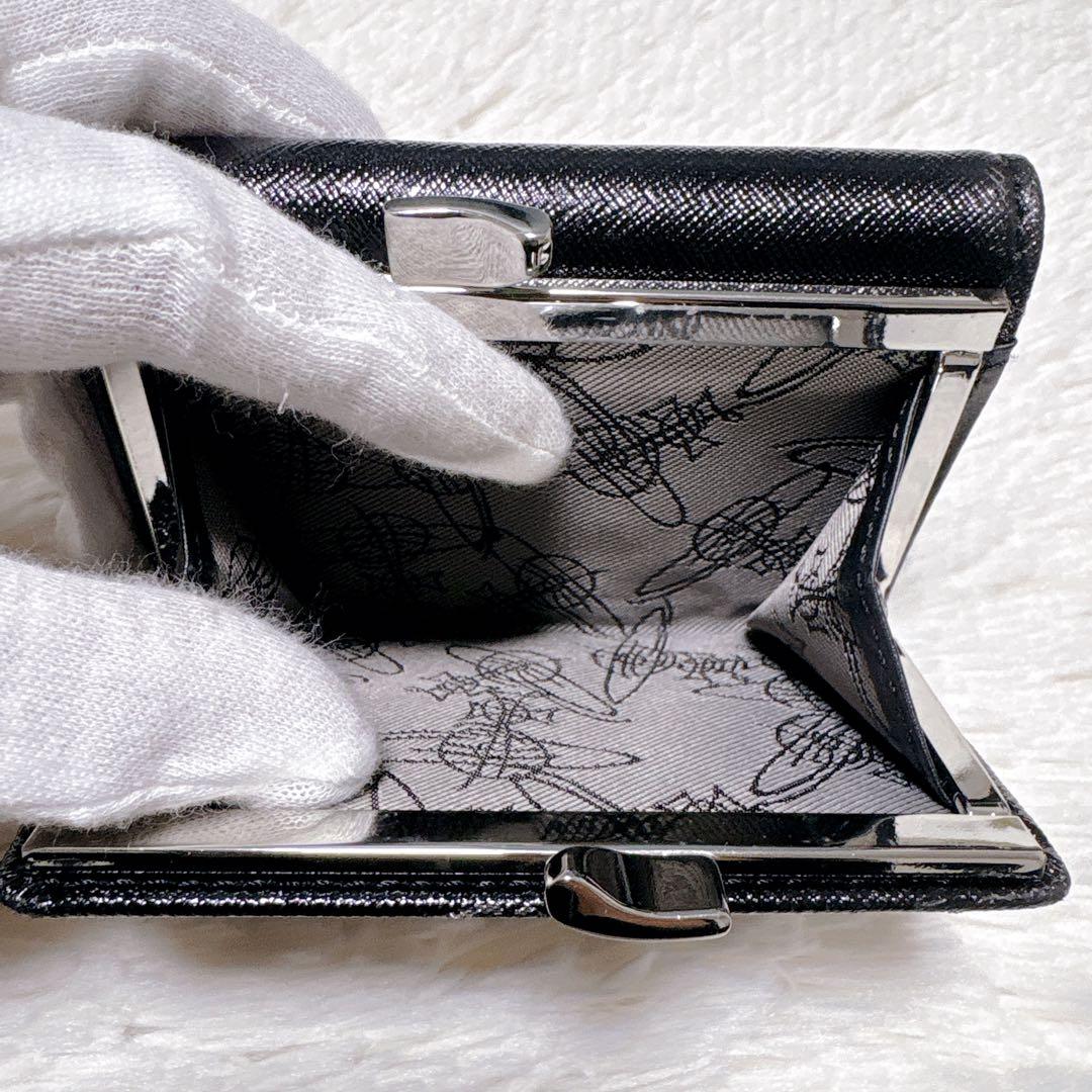 ♡希少♡ヴィヴィアンウエストウッド ディアマンテ ハート がま口 三つ折り財布