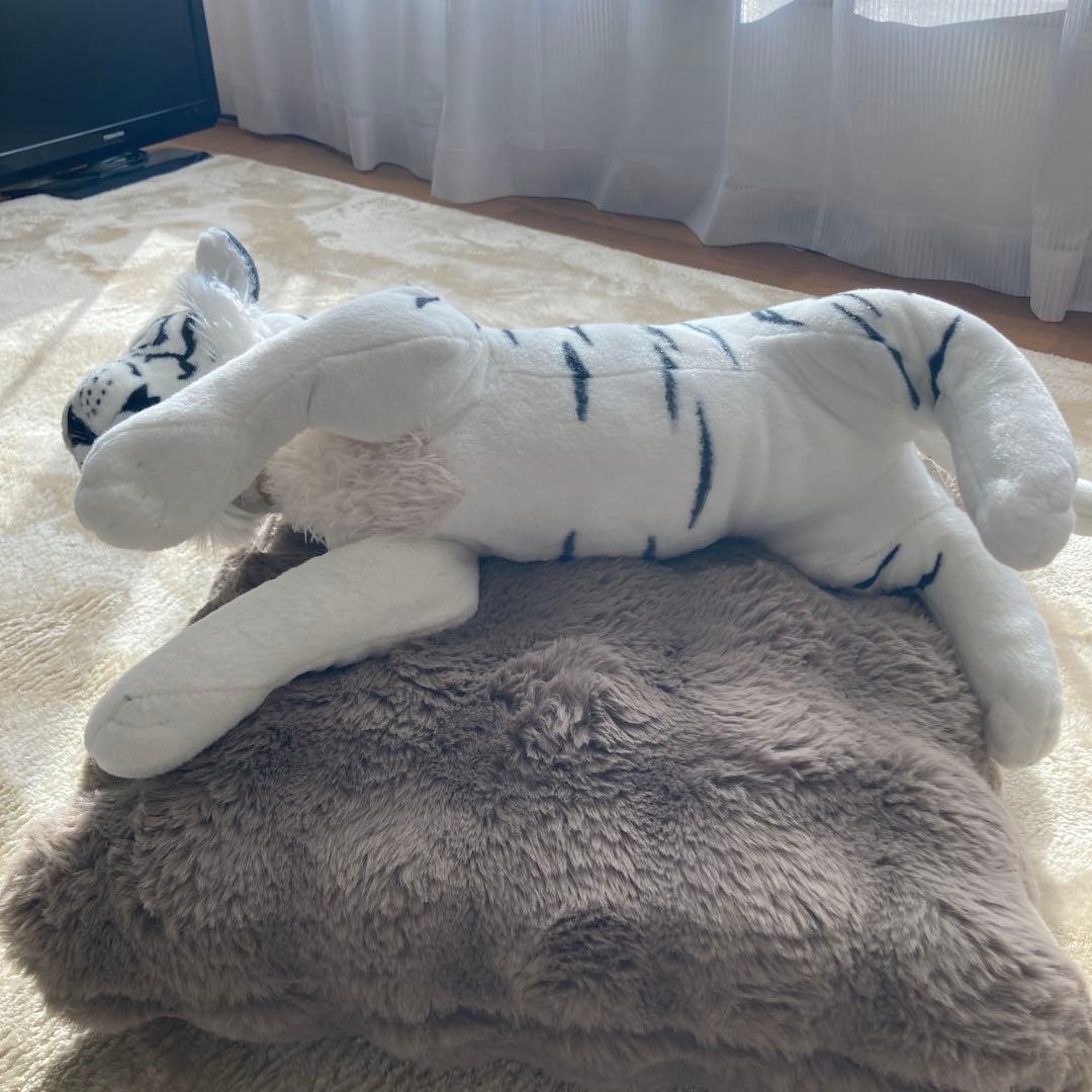 めちゃカワ＊ふわふわ＊ホワイトタイガー ぬいぐるみ♪