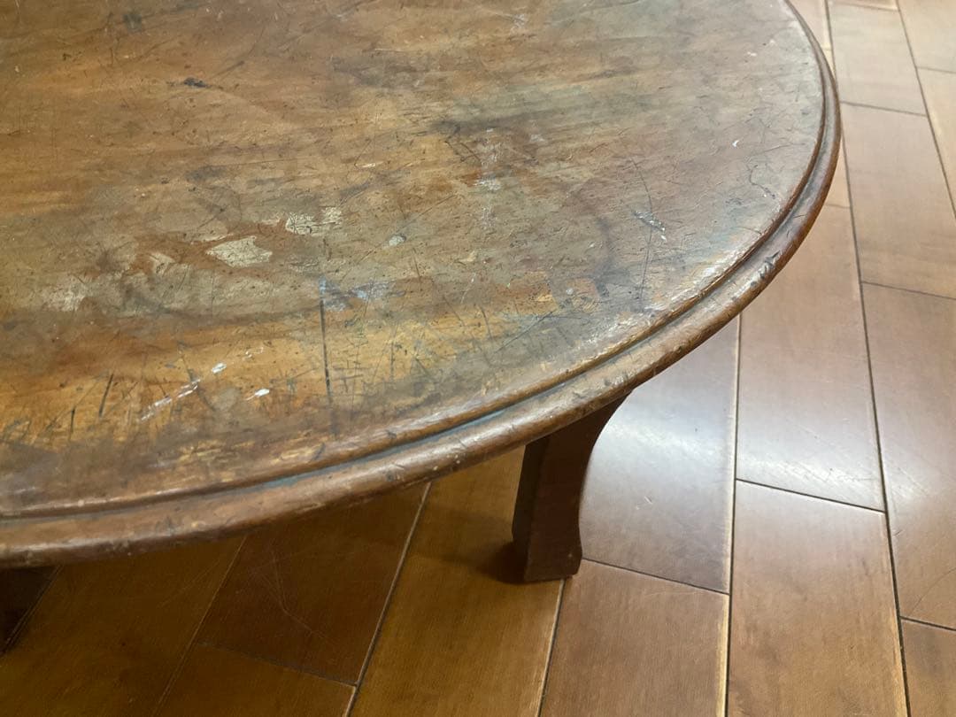 昭和25年レトロ　無垢材　ちゃぶ台