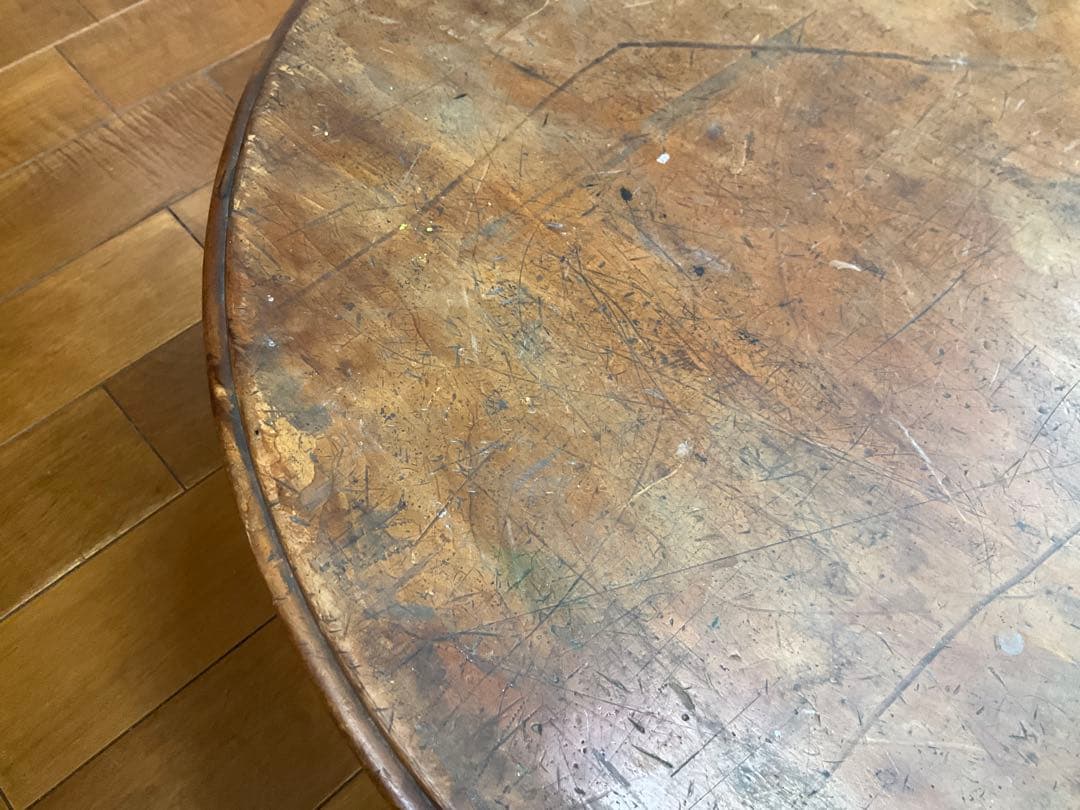 昭和25年レトロ　無垢材　ちゃぶ台