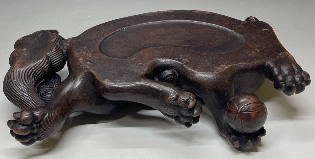 古備前　玉乗り　獅子香炉 　bg410