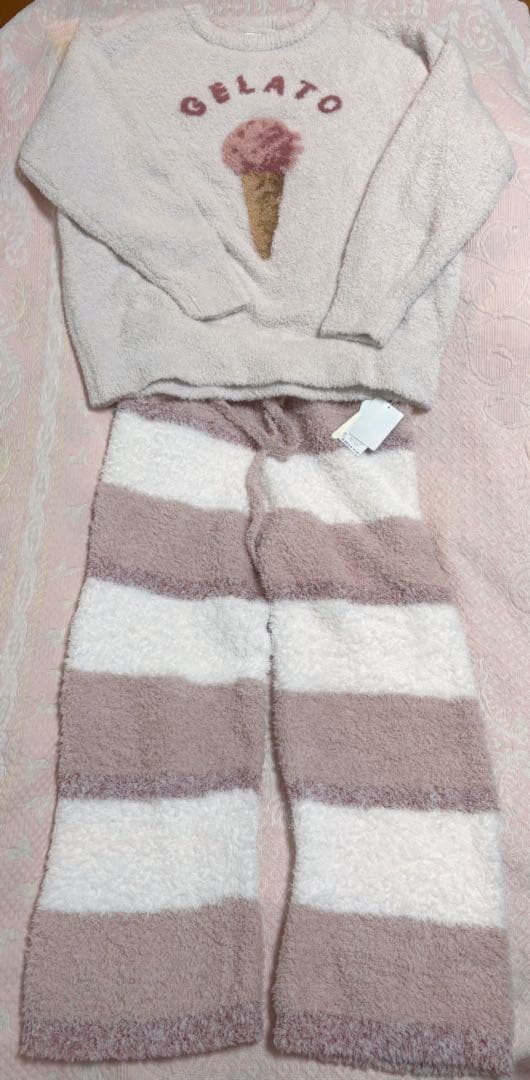 ジェラートピケ　ベビモコアイスジャガードプルオーバー＋ロングパンツ