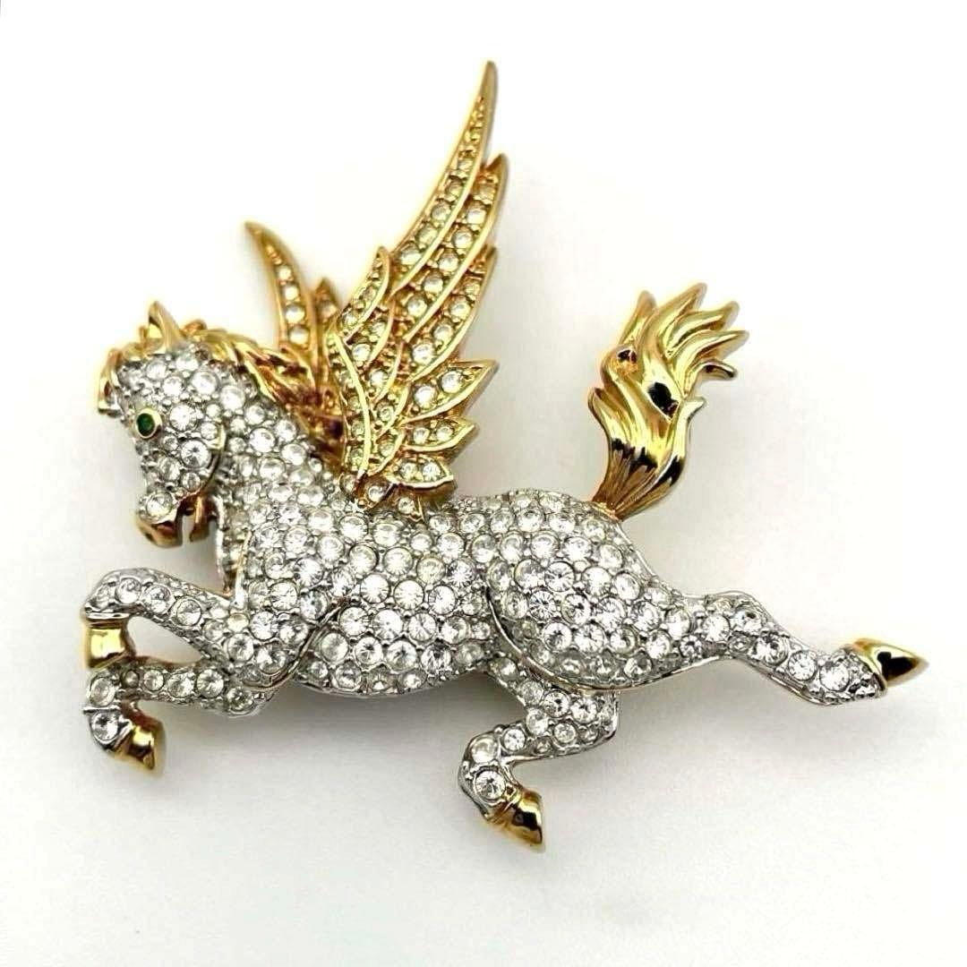 SWAROVSKI スワロフスキー ペガサス ブローチ クリスタル