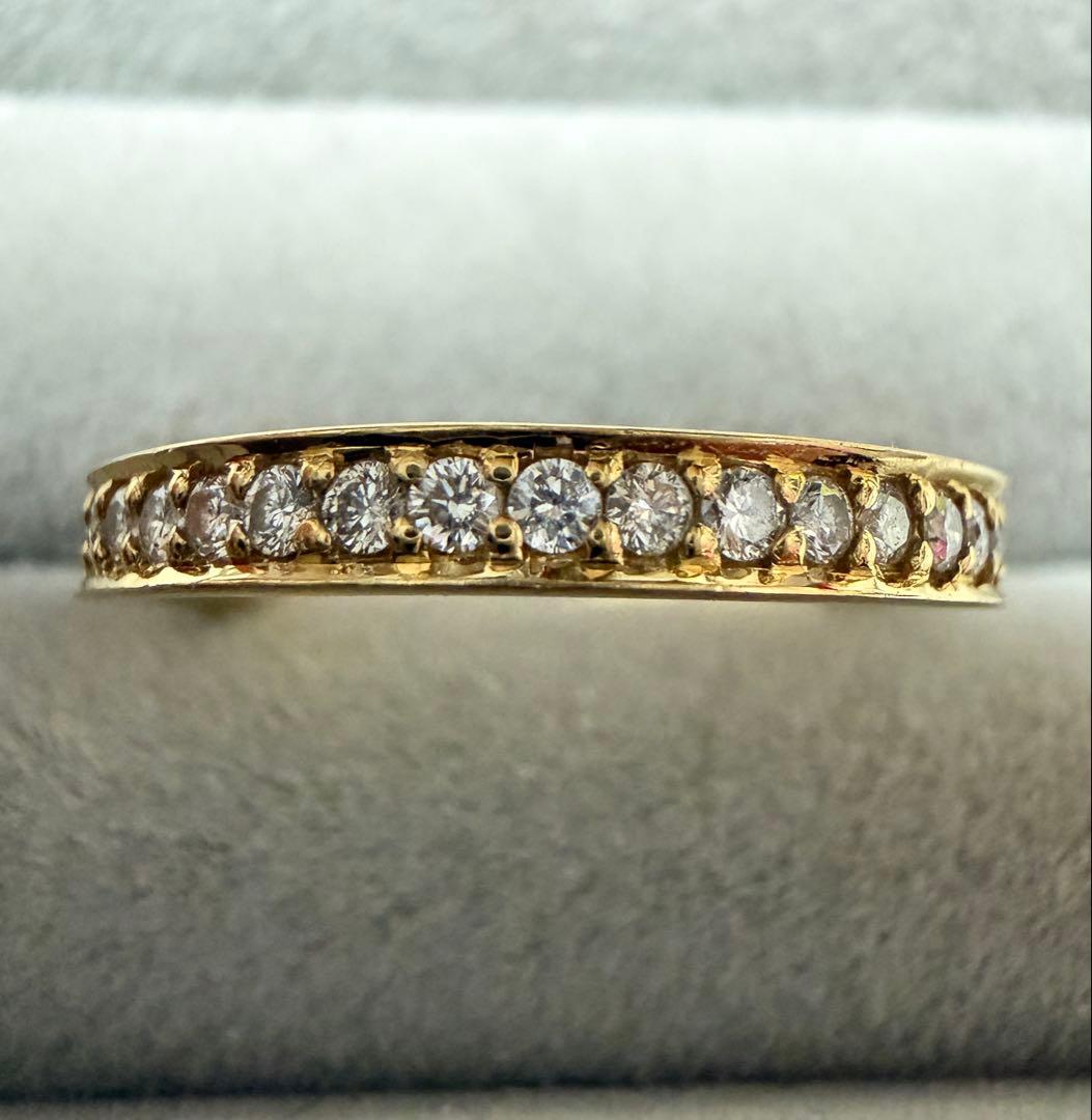 FLAGS ハーフエタニティリング K18 0.2ct 9号