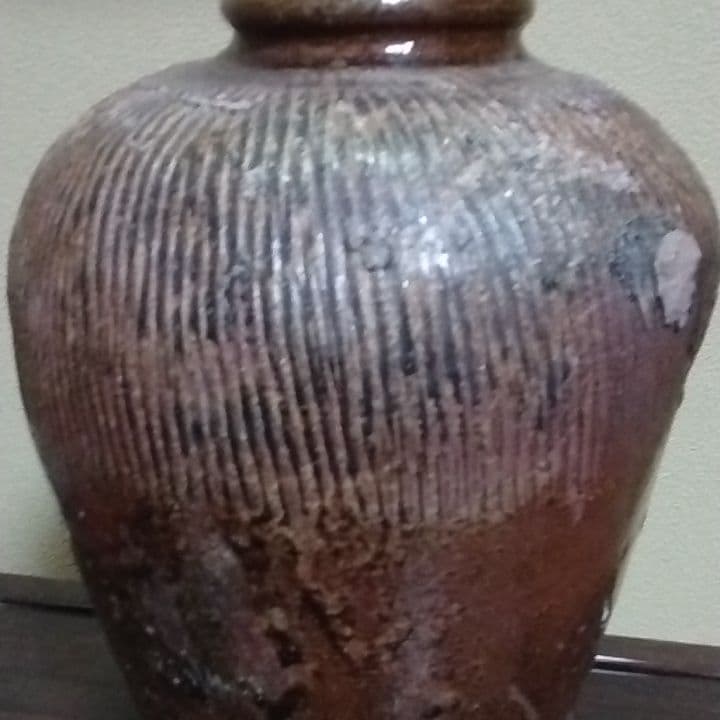 古い丹波焼き？唐津焼き？猫描きです美品珍品。