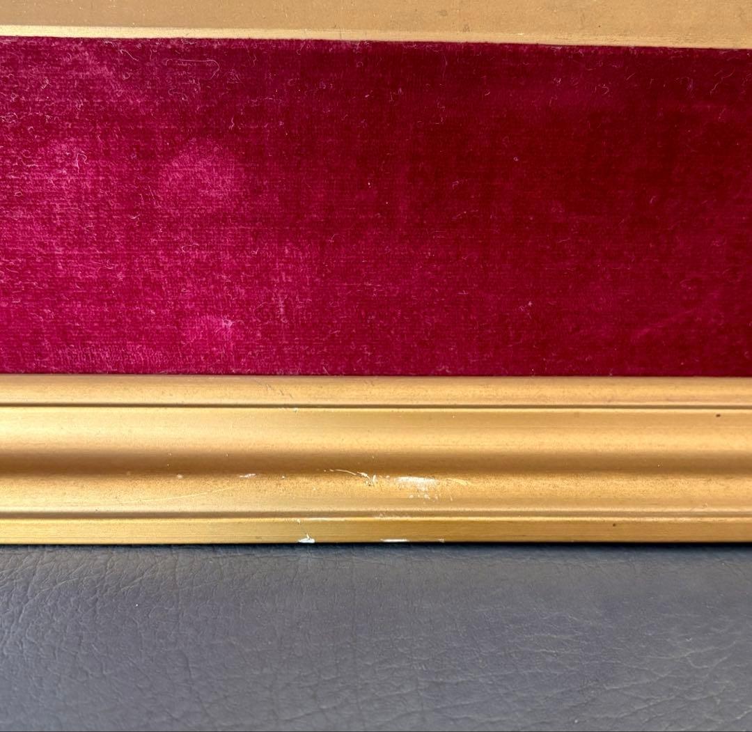 ルノワール複製画　子犬を抱く少女　フレーム付き