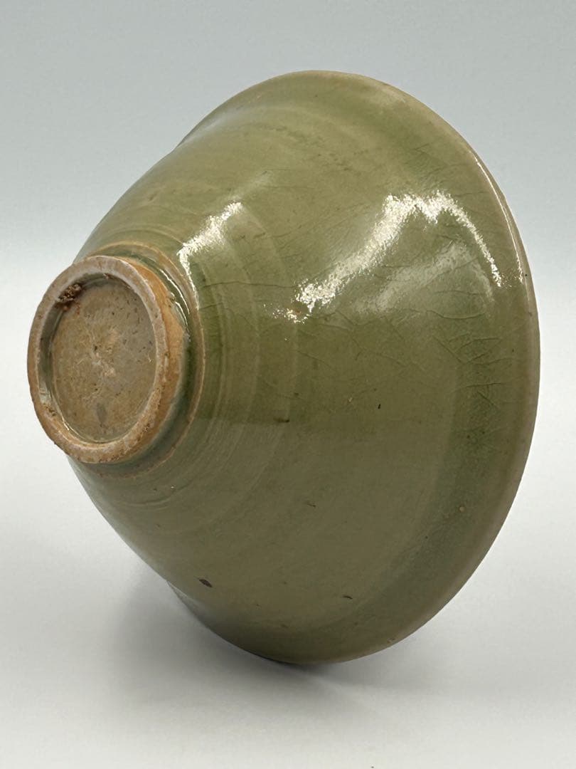 ★0052宋時代 耀州窯 青磁 斗笠碗 ★天目茶碗 茶道具 茶器 唐物天目