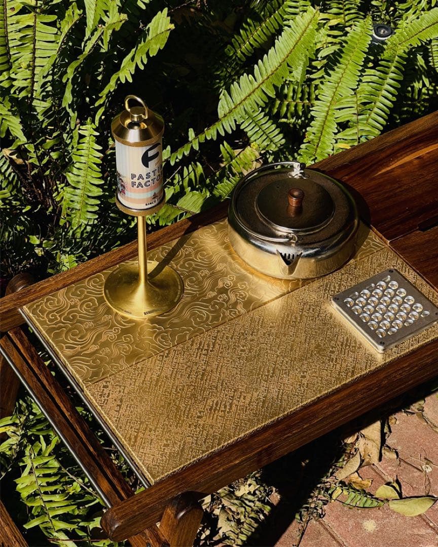 激レア！真鍮製 ハーフユニット天板2枚組 IGT規格 雲柄検:peak