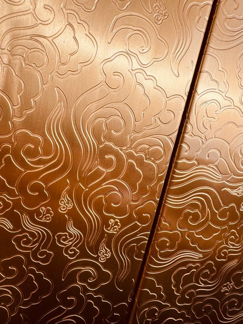 激レア！真鍮製 ハーフユニット天板2枚組 IGT規格 雲柄検:peak