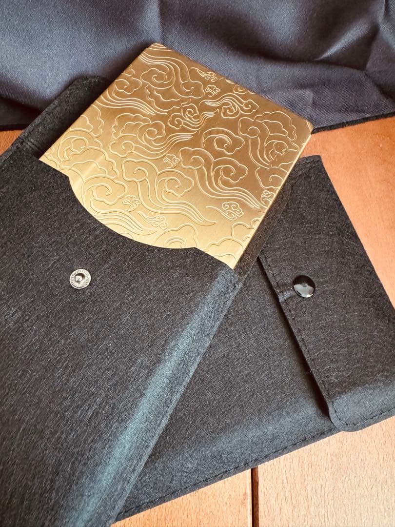 激レア！真鍮製 ハーフユニット天板2枚組 IGT規格 雲柄検:peak