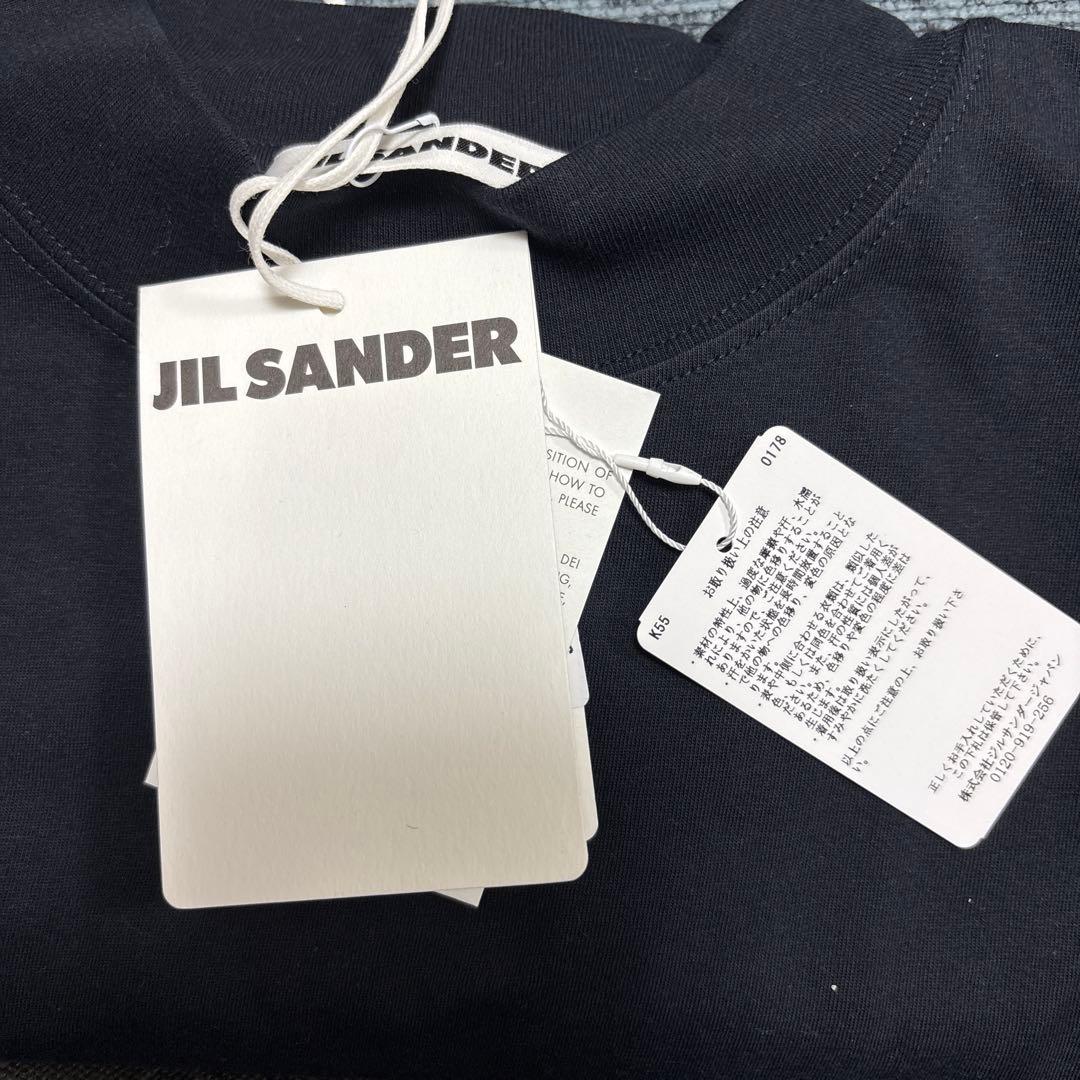 JIL SANDER コットン モックネックTシャツ M インディゴ