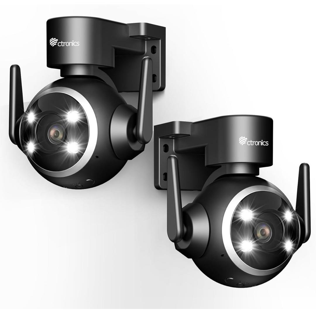 Ctronics 防犯カメラ 屋外 セット 5G 自動追跡 24時間常時録画