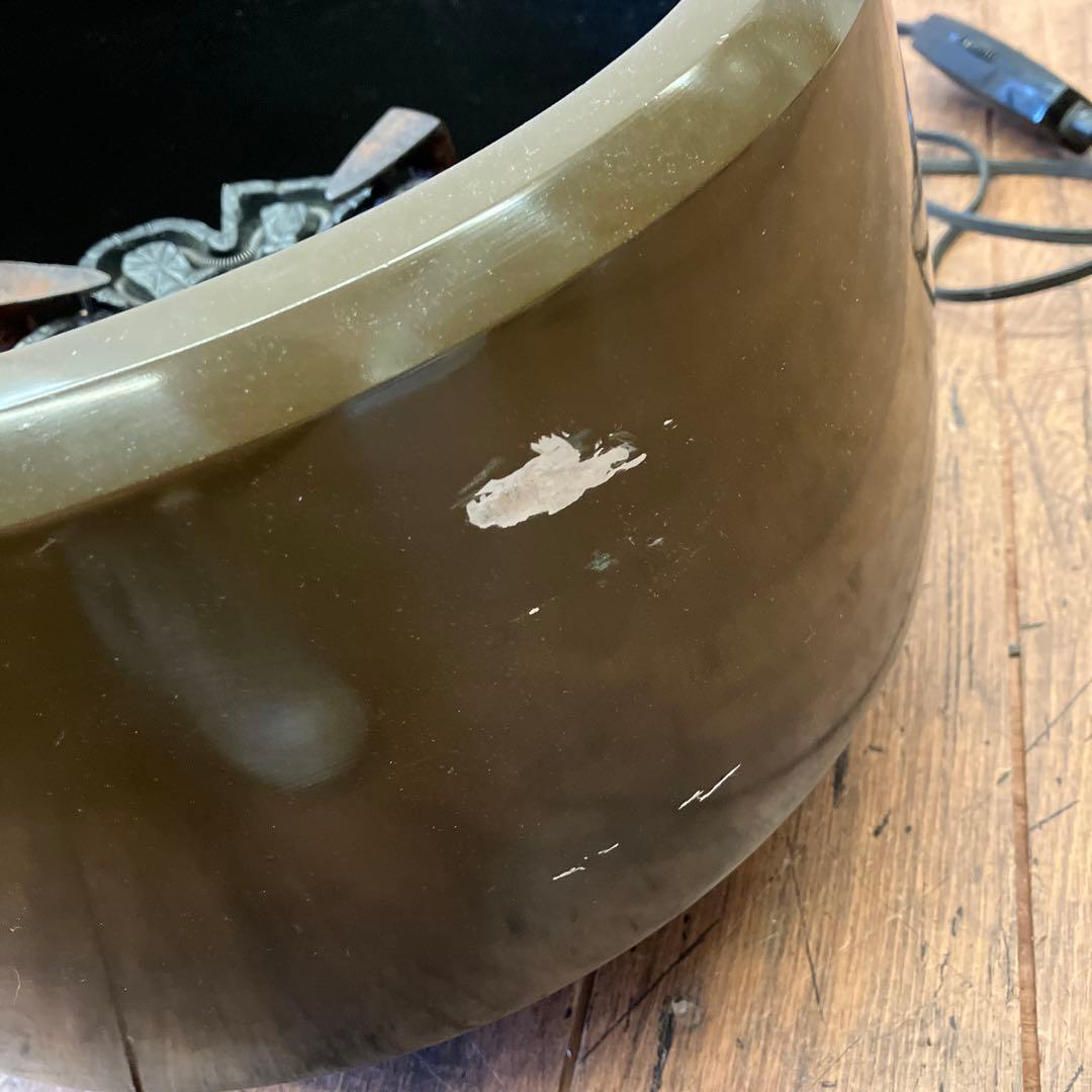 昭和レトロ 茶道具 風炉 風炉窯 風炉型 面取風炉 火鉢 電気火鉢 電熱器 茶釜