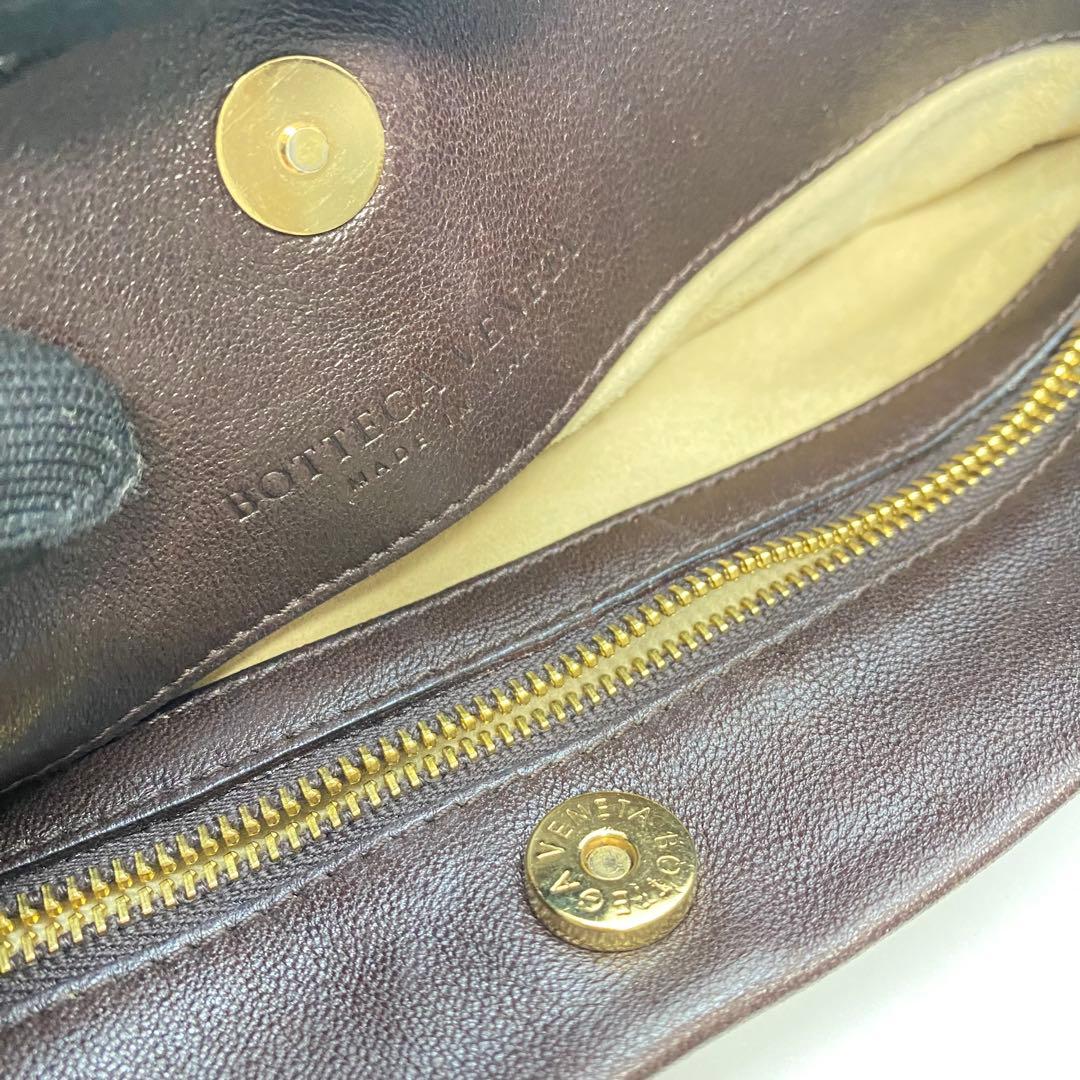 ボッテガヴェネタ ワンショルダーバッグ ブラウン×ピンク イントレチャート