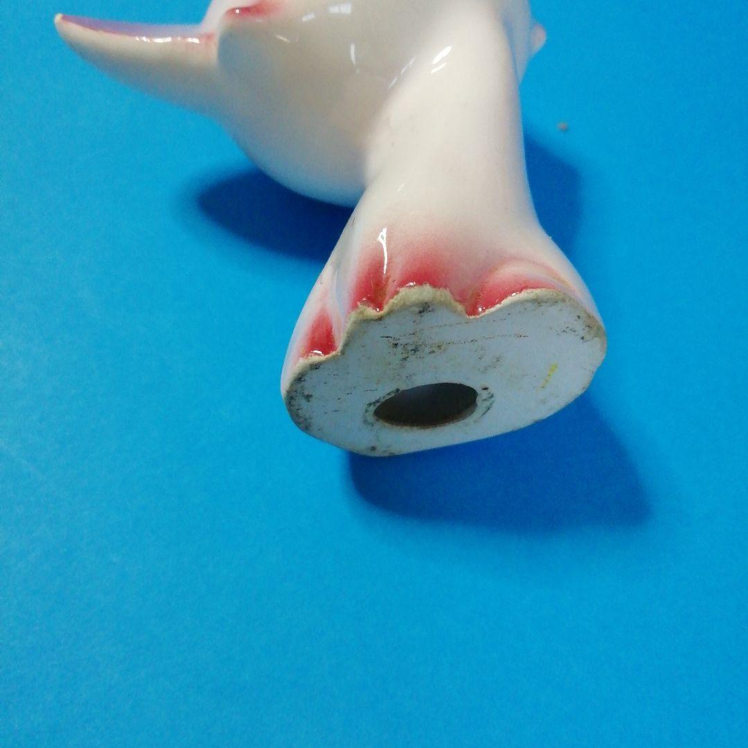 昭和レトロ　陶器の猫　ウインクするネコの人形　ルネ