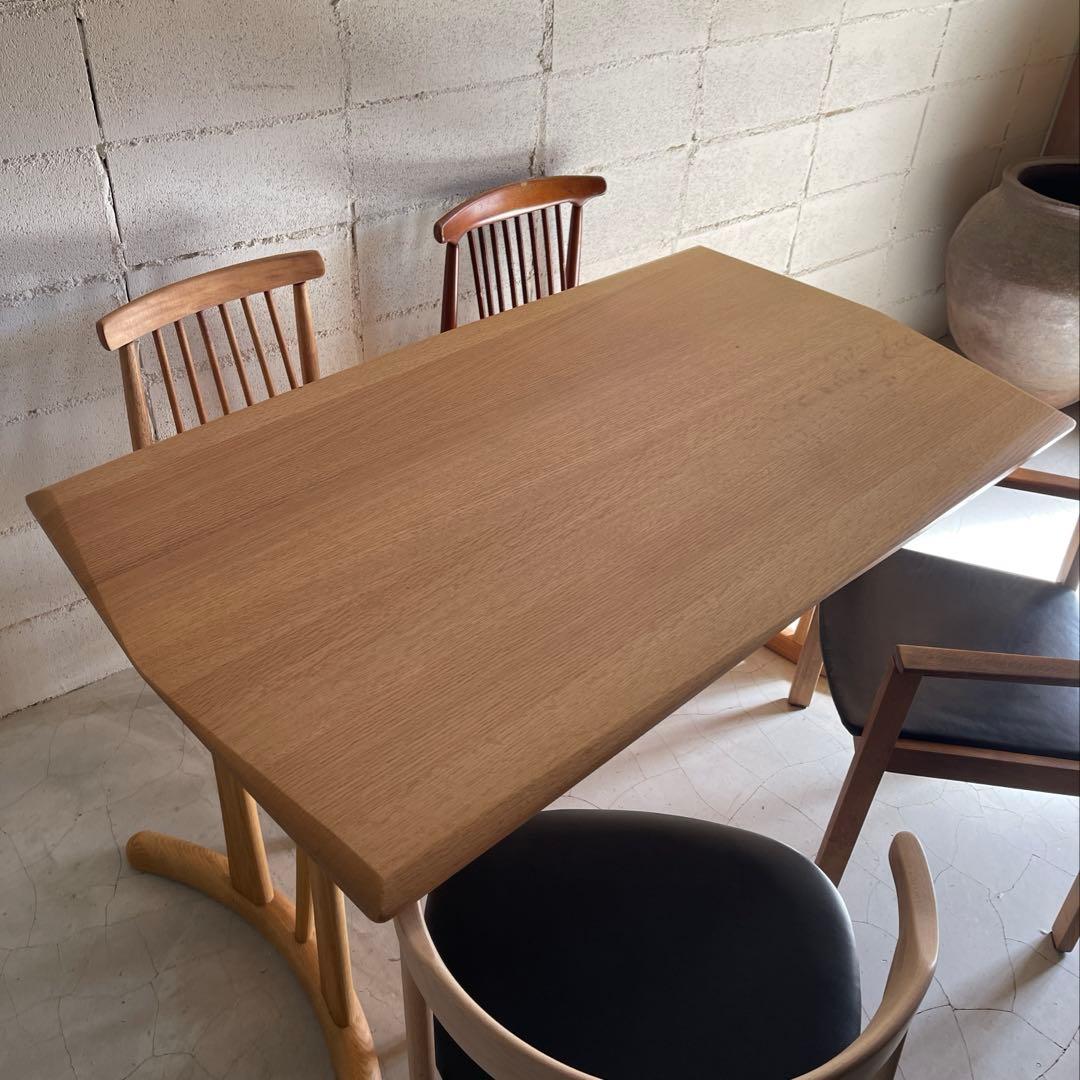 筑波産商　ボーゲン　ダイニングテーブル　オーク無垢材　¥99,800