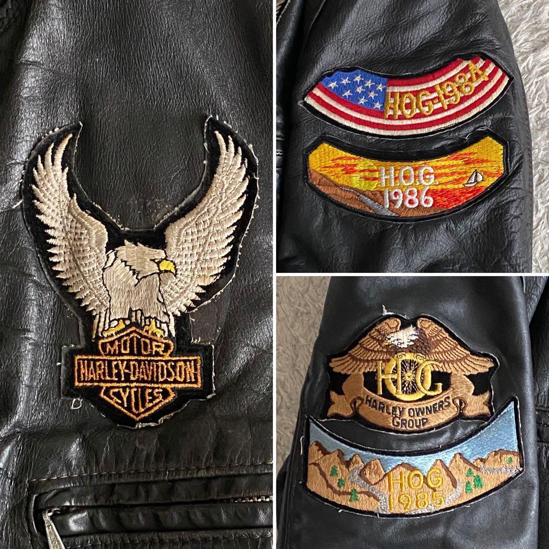 レア/60s/XL ハーレーダビッドソン ライダースジャケット TALONジップ