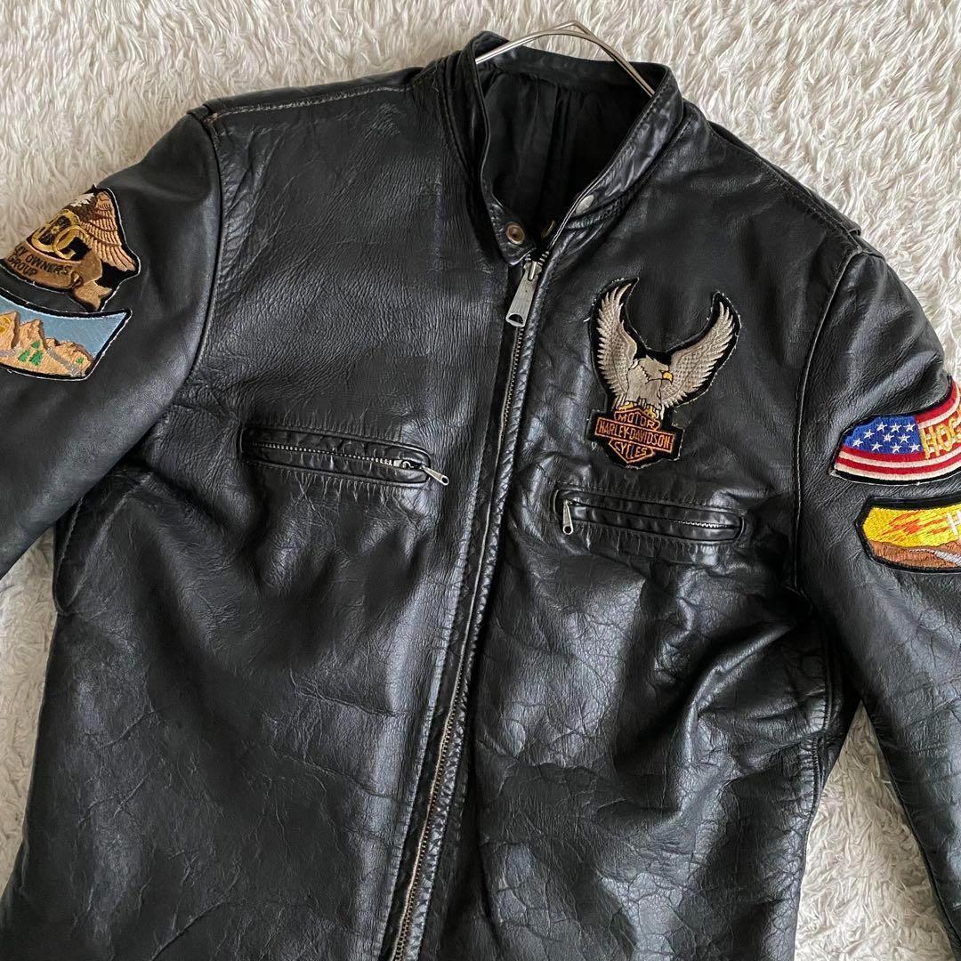 レア/60s/XL ハーレーダビッドソン ライダースジャケット TALONジップ