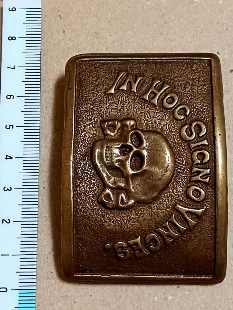 ビンテージ スカルバックル