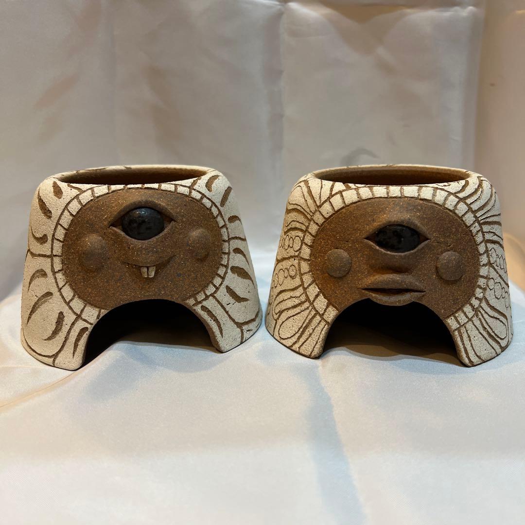 【超激レア　新品未使用シェルター2点セット】レオパ　ニシアフ　爬虫類　原田窯