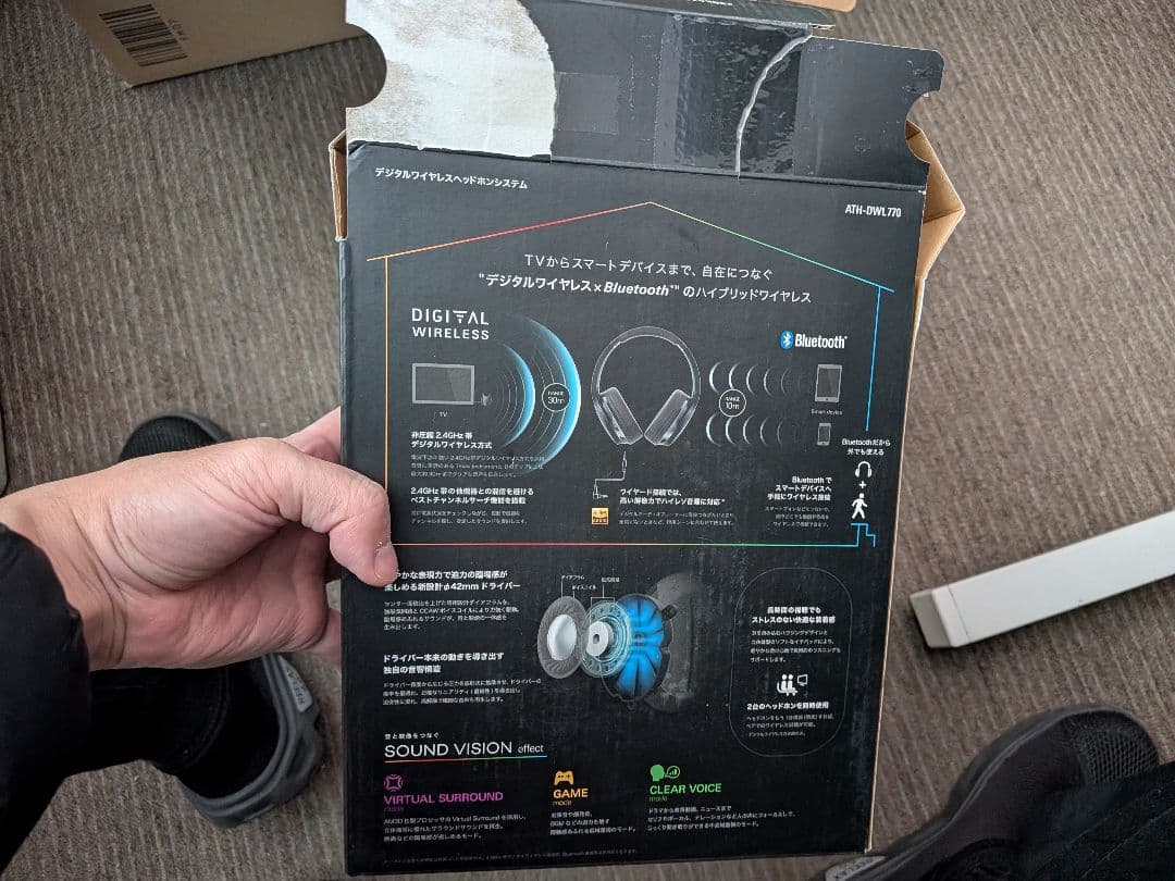 デジタル ワイヤレスヘッドホン オーバーイヤー型 ATH-DWL770