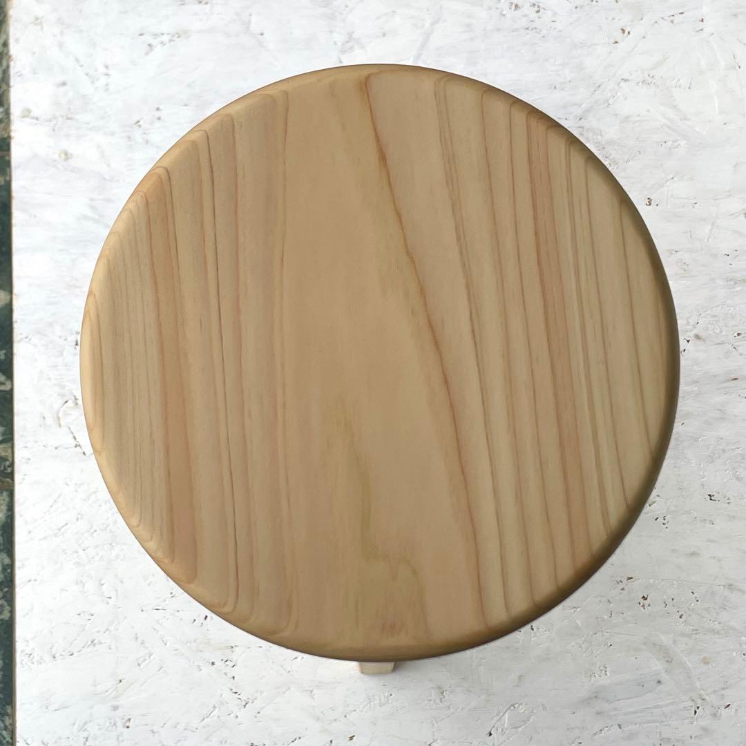 ♡　国産ひのき　丸椅子　木製スツール