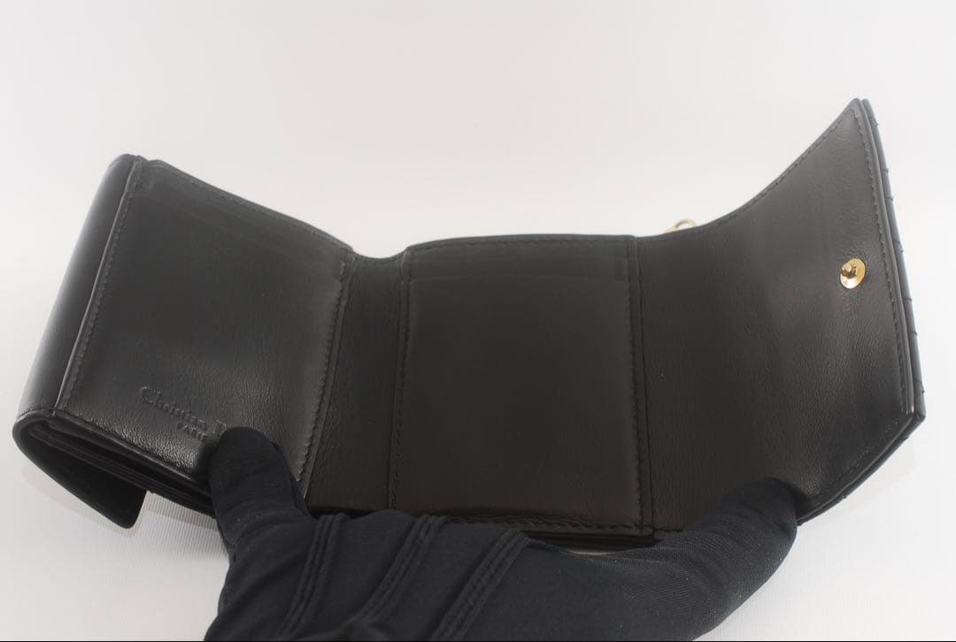 DIOR＊レディ ディオール＊エナメル＊ロータスウォレット＊カナージュ＊財布