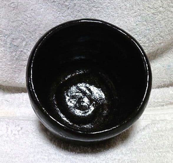 茶道具道年造黒楽茶碗 木箱付きA422