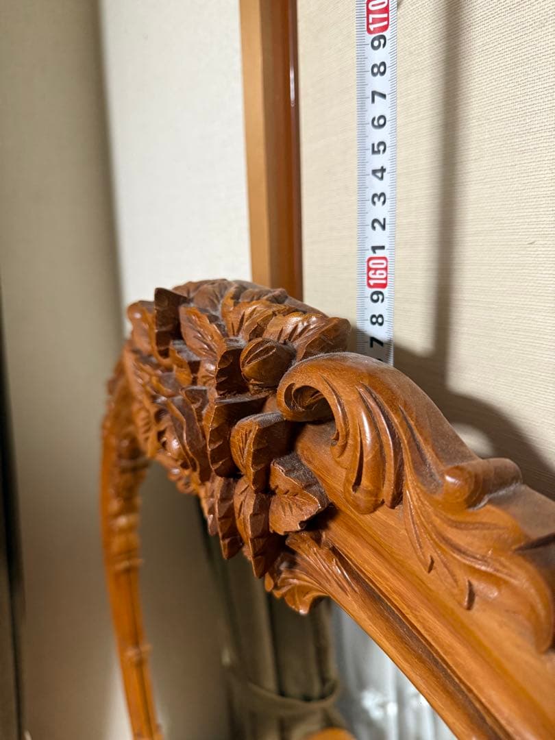 クレマ　アンティーク　木製ドレッサー・鏡台セット　引き取り限定