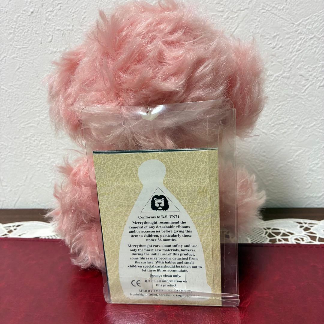 アンティーク　ピンク　テディベア　くま　ぬいぐるみ　鈴　かわいい　ビンテージ