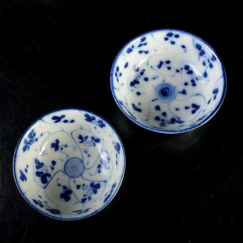 伊万里焼　古伊万里　染付　花文　煎茶碗　9点まとめて　C　6835