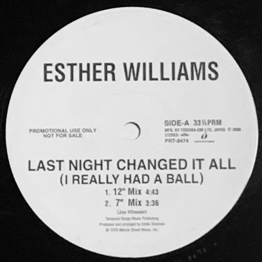 Last Night .. ESTHER WILLIAMS 12インチ 激レア