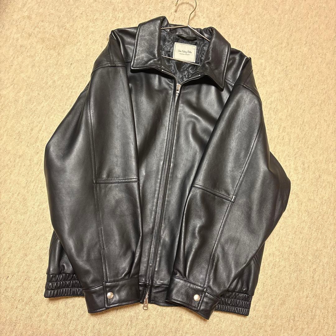 [ジーンズファクトリークローズ] ラムレザーボンバージャケット