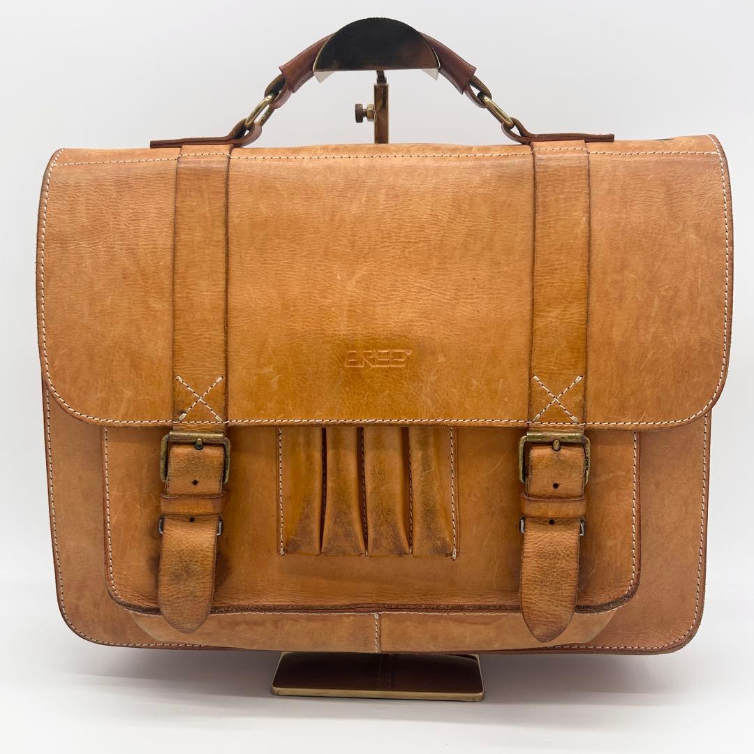 A490 BREE エルク オールレザー ヌメ革 ブリーフケース ビジネスバッグ
