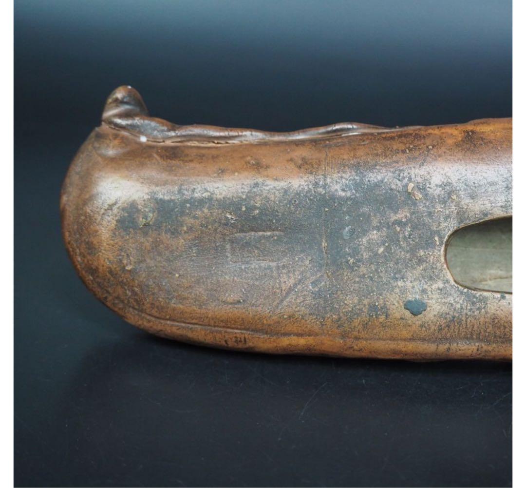 送料無料　江戸～明治　備前焼置物　陶印あり　秀逸作