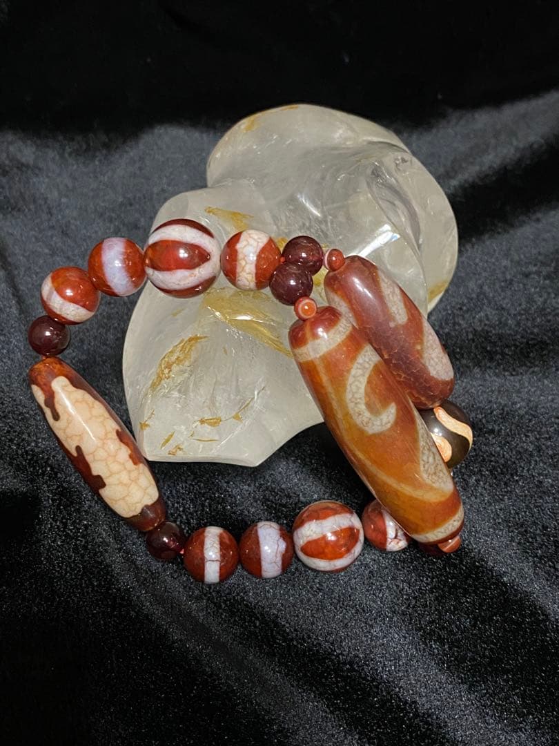 超超希少な天珠だらけ宝石品質アンデシン望みなんて叶いまくるのでは？ブレスレット♡