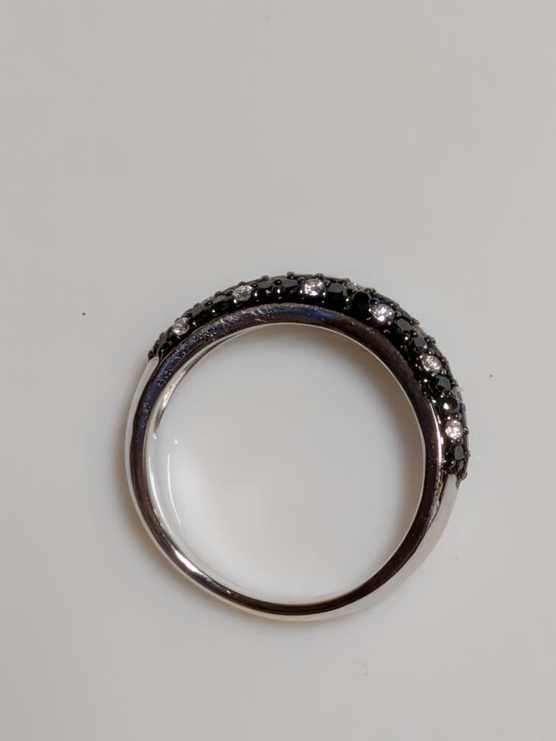 K18WG ブラックダイヤリング