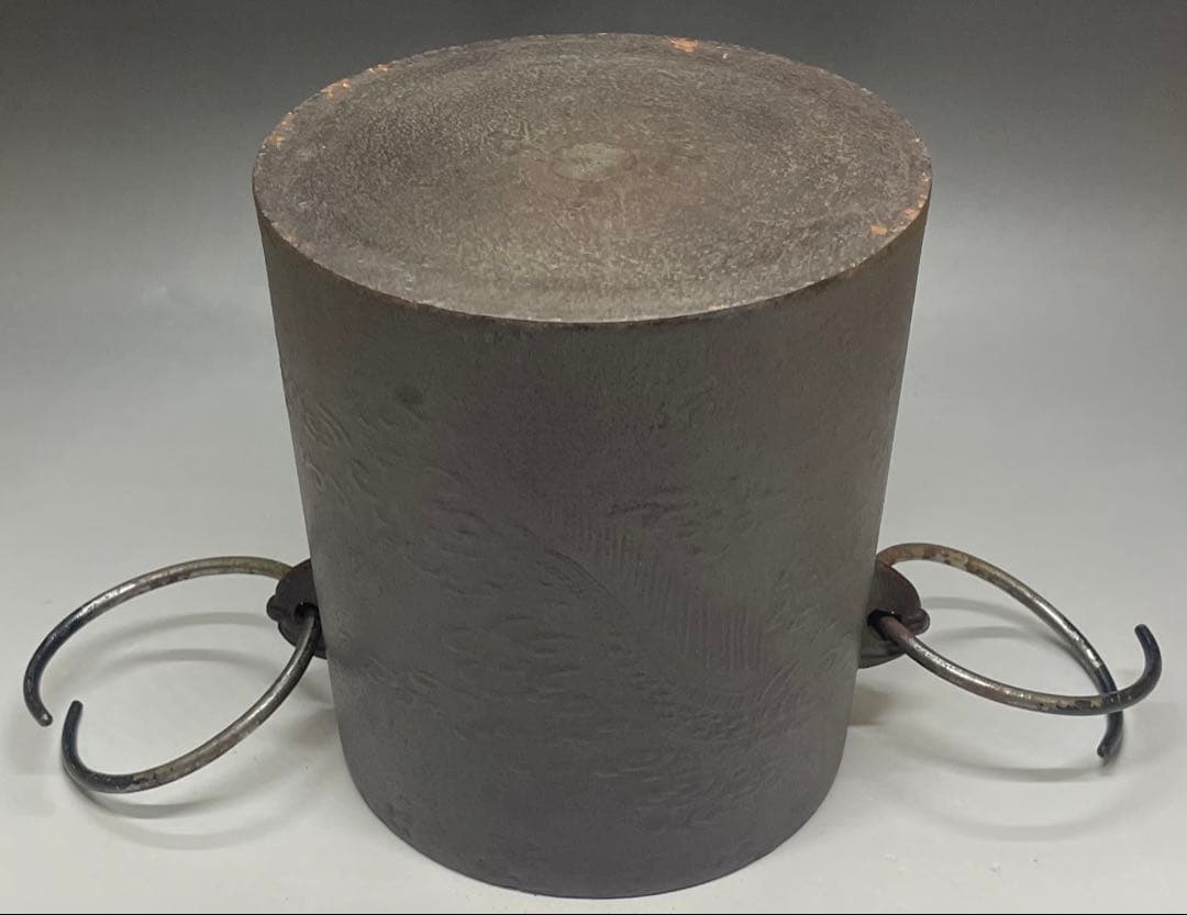 人間国宝　高橋敬典　雲龍釜　釜釻　共箱　L113