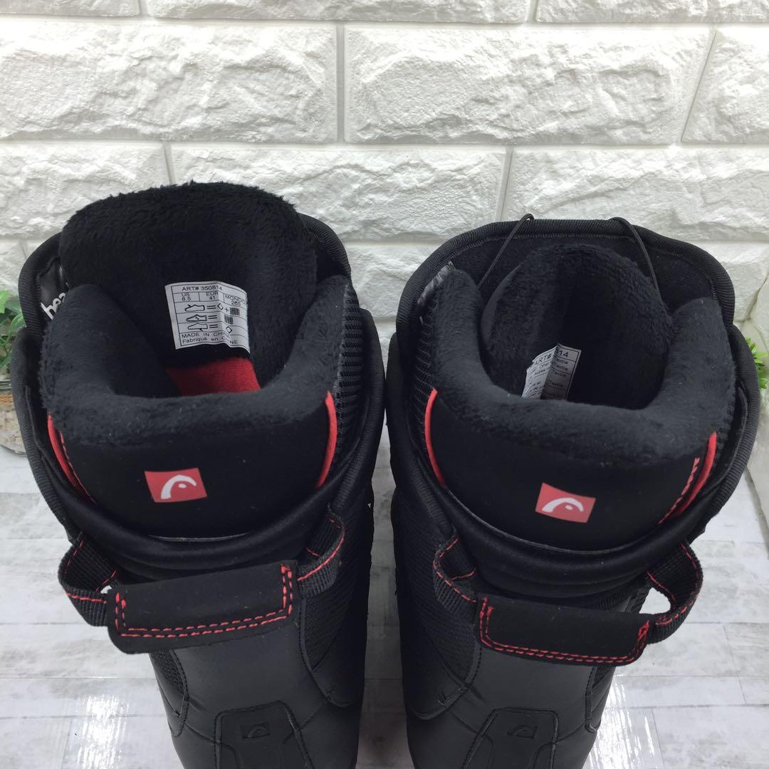 【美品】HEAD ヘッド ボア付き スノーボードブーツ 26.5 ブラック