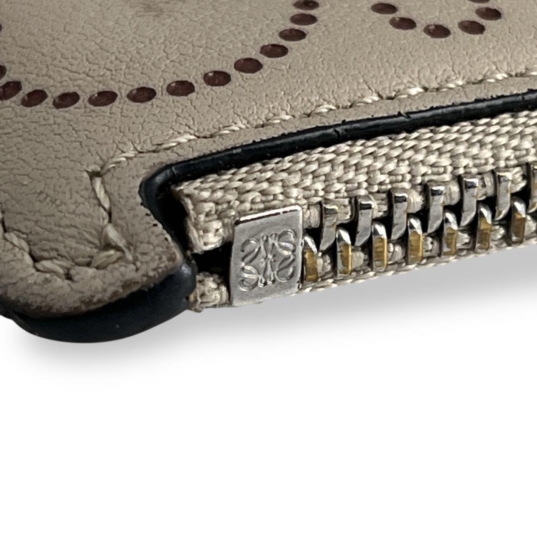 ロエベ　フラグメントケース　アナグラム　ケース　カードケース　レザー　刻印