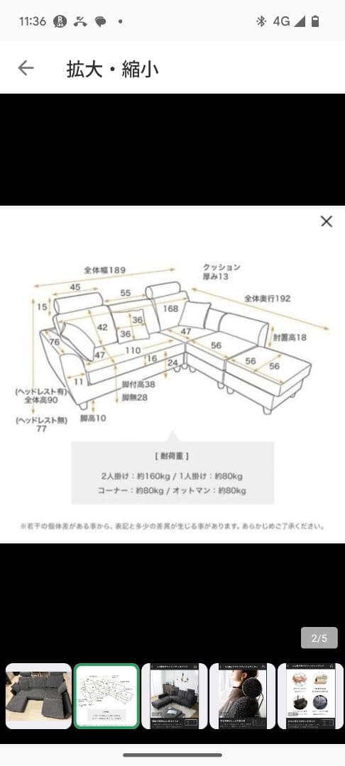 麒麟LOWYA ロウヤ 優雅で贅沢な3人掛けカウチソファ