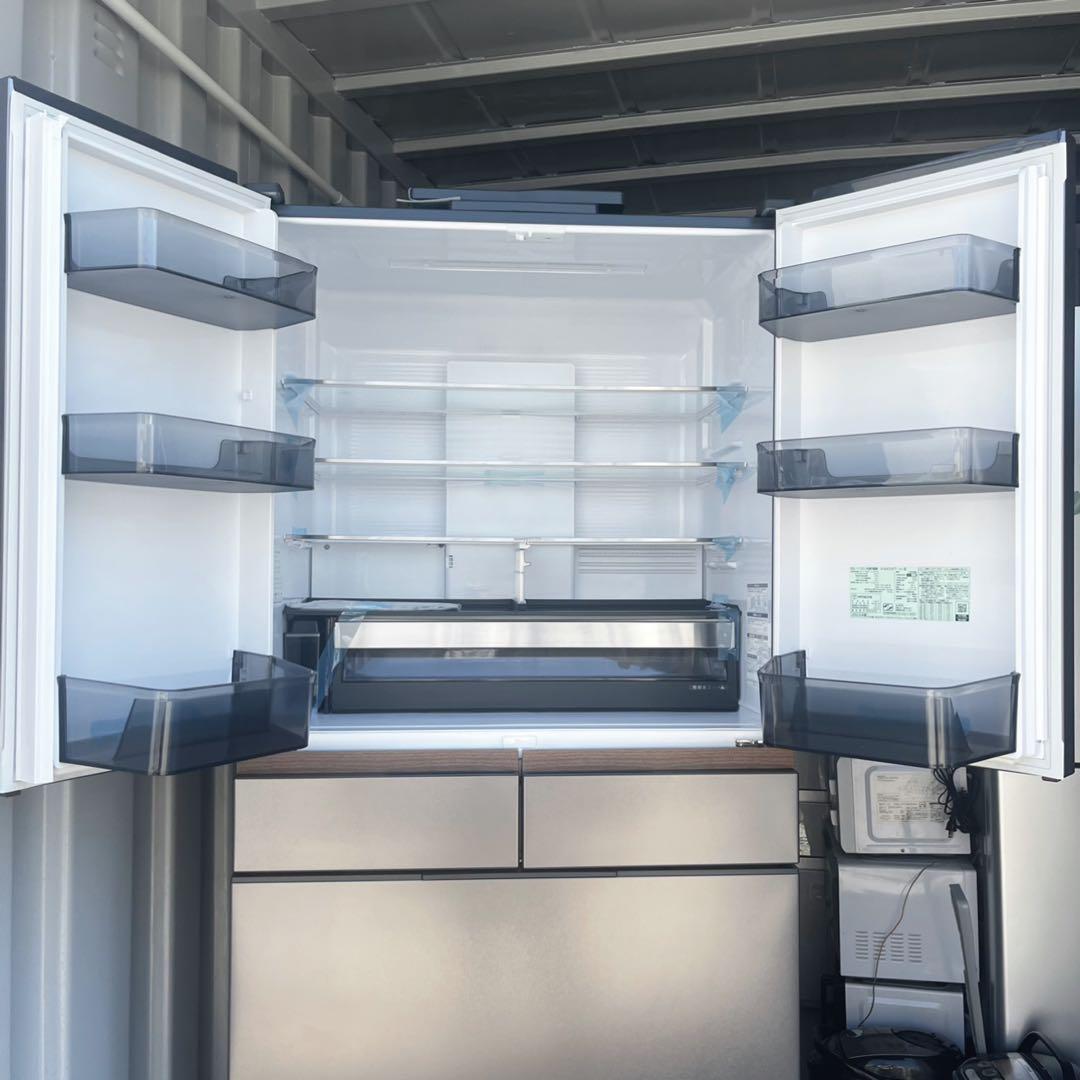 取付無料！最新！日立まるごとチルド 奥行きスリムモーブグレー大容量冷蔵庫！洗濯機