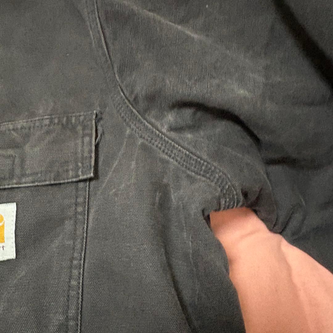 carhartt　トラディショナルコート　襟コーデュロイ　古着　ブラック　90s