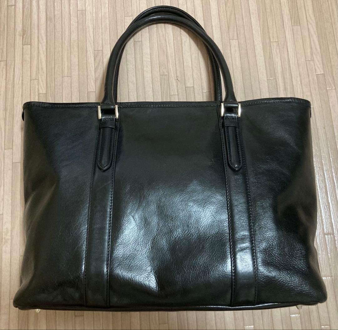 SEEKER 黒レザー トートバッグ