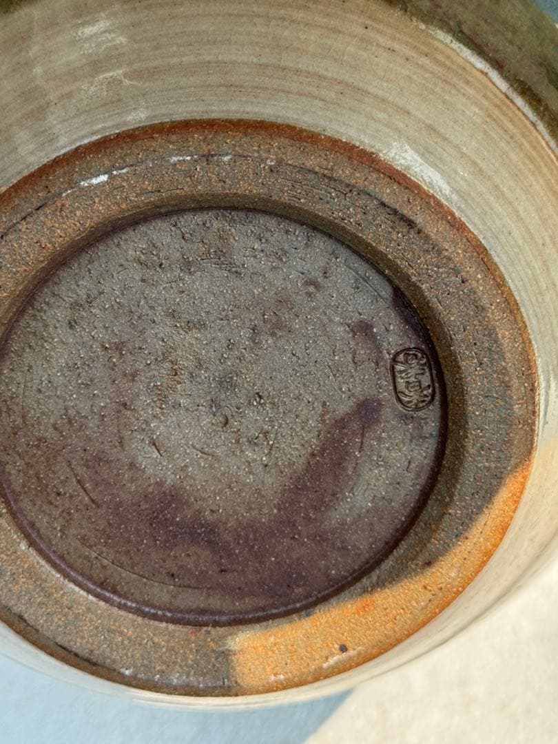 青緑色スポット模様の陶器花瓶