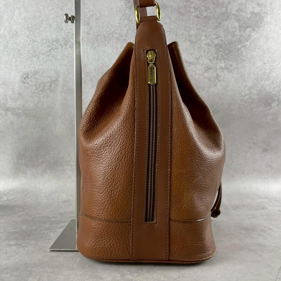 BURBERRY バーバリー 巾着ショルダーバッグ ノバチェック ポーチ付き本革