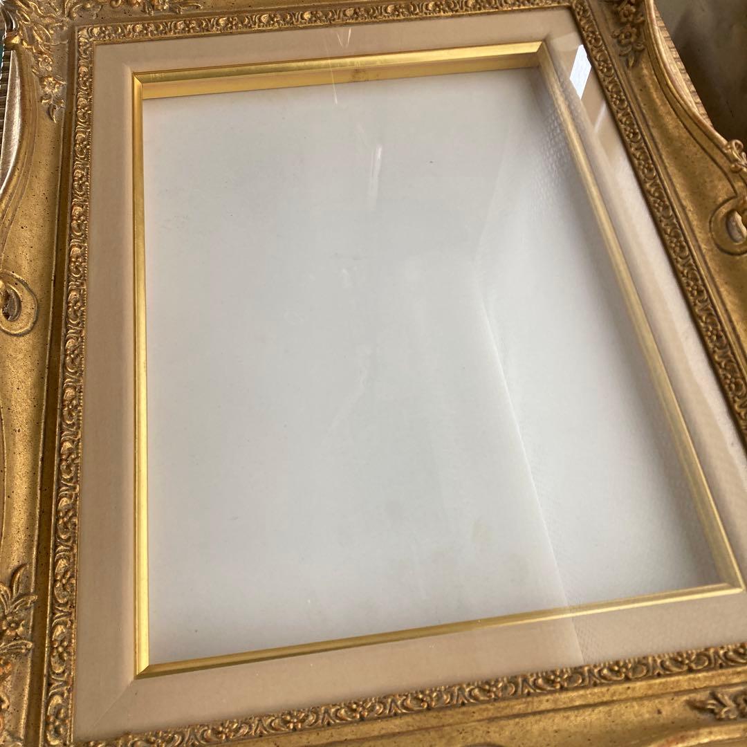 金装飾 P8号 油彩額縁 ゴールドフレーム 布袋 箱付き