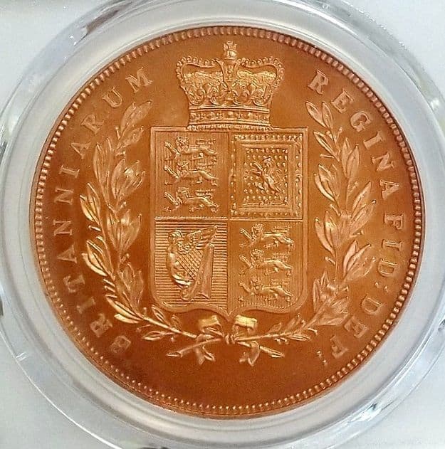 1879 イギリス ビクトリア シールド 赤銅貨 PCGS PR66RD CAM