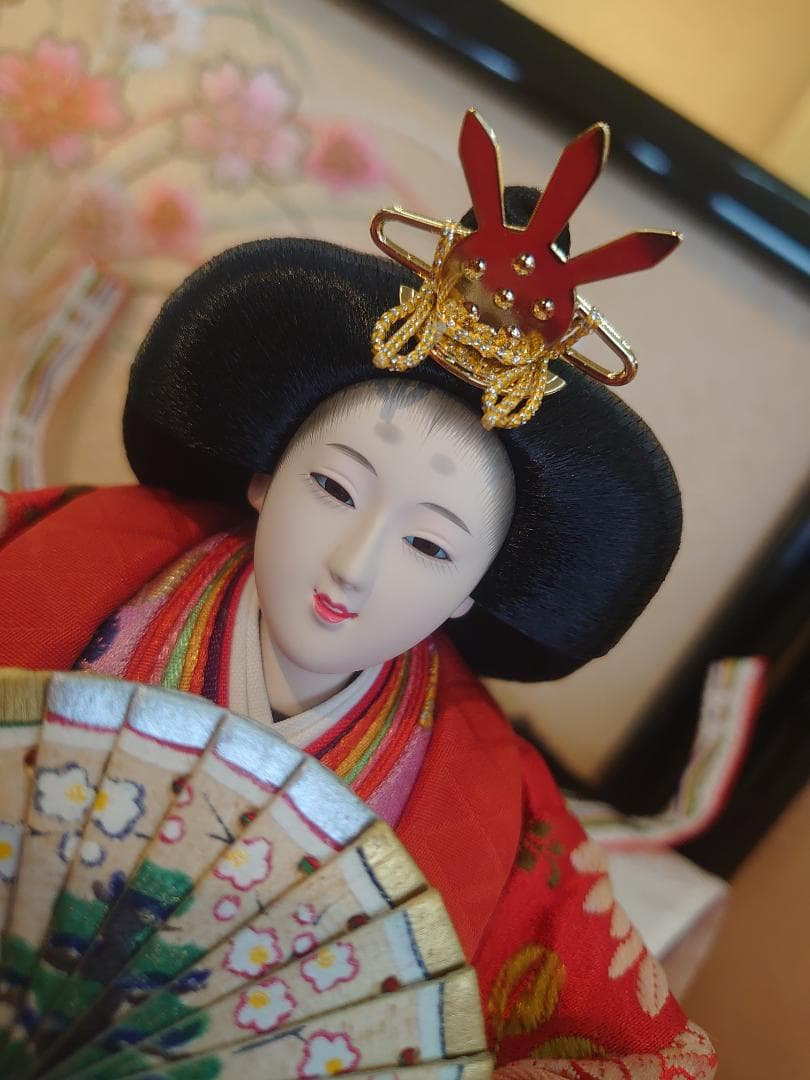 ●新品おひなさま●　桜づくし刺繍飾り　フルセット